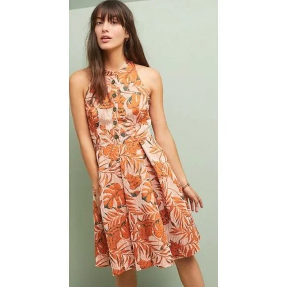 open lace back dress Rent Anthropologie Halter Cutwork Lace Dress